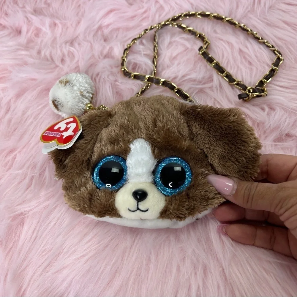 NEW Mini TY Fur puppy Animal Mini Bag